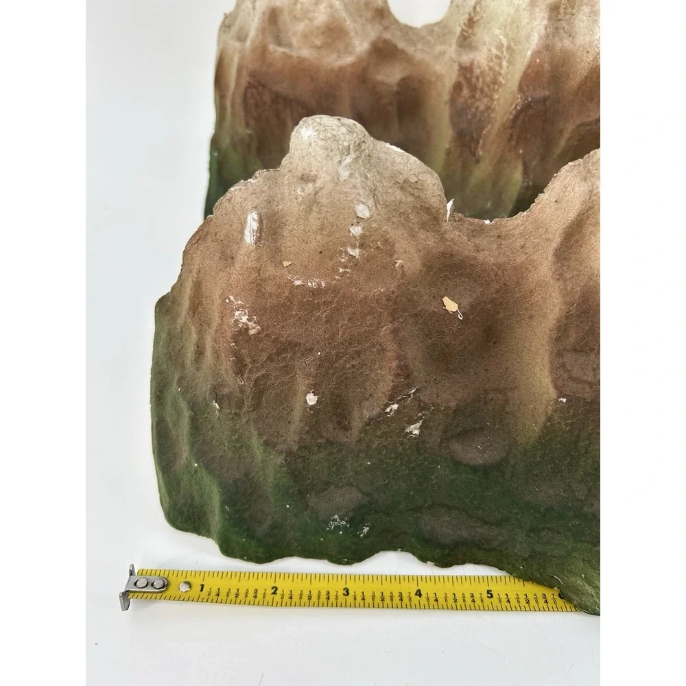 Vintage Molded Styrofoam Mountain Range Backdrop Set Of 2